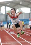 Paul Allen (Gateshead Harriers) senior long jump, Northern Championships, Sport City, Manchester